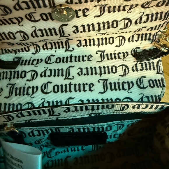 Juicy Couture Shiny Black crossbody Bag with Bow Accent - Picture 6 of 6